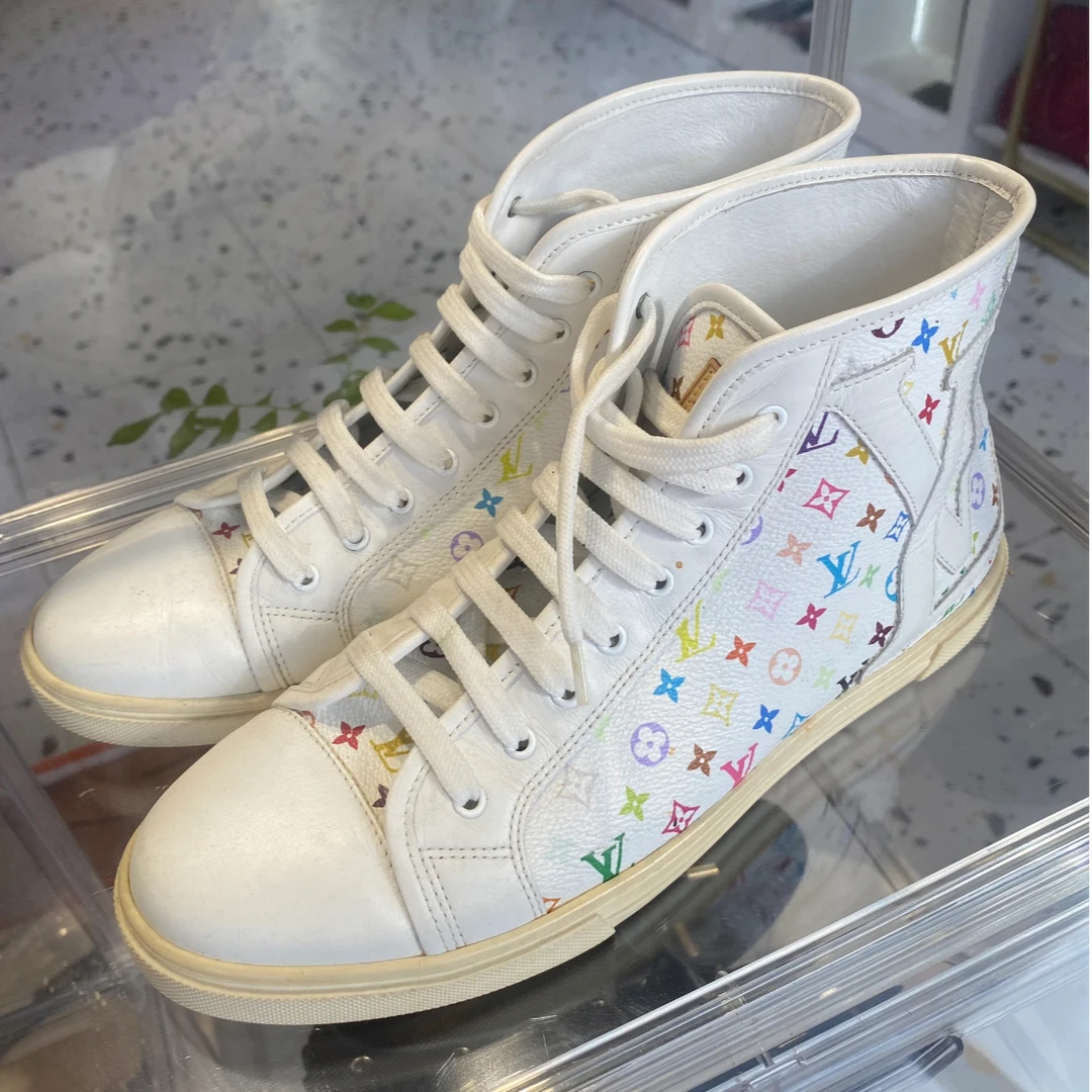 未使用 LouisVuitton/路易威登 汤/ 白三彩 Trainer 36.5码