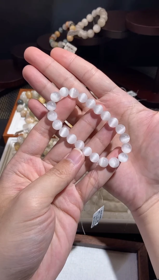 未镶嵌手串水晶11号链接-8咪+兔毛水晶手串