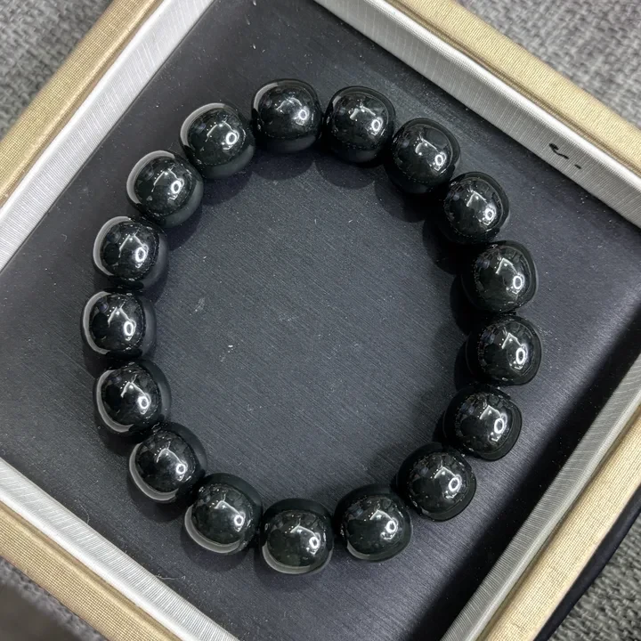 和田玉手串12mm多样性发一条-582158