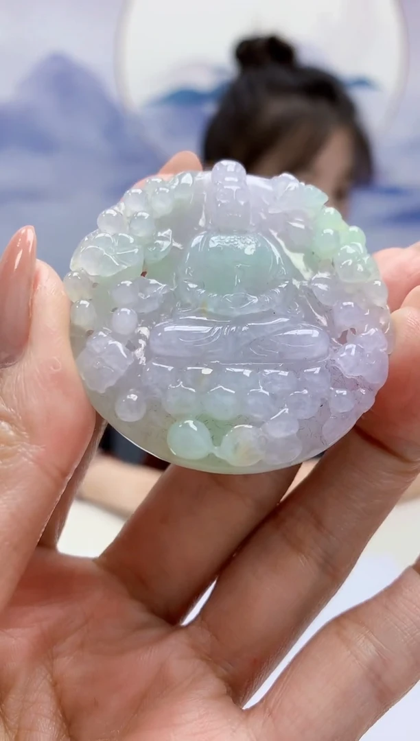 定制翡翠未镶嵌4902MM-毛货挂件101