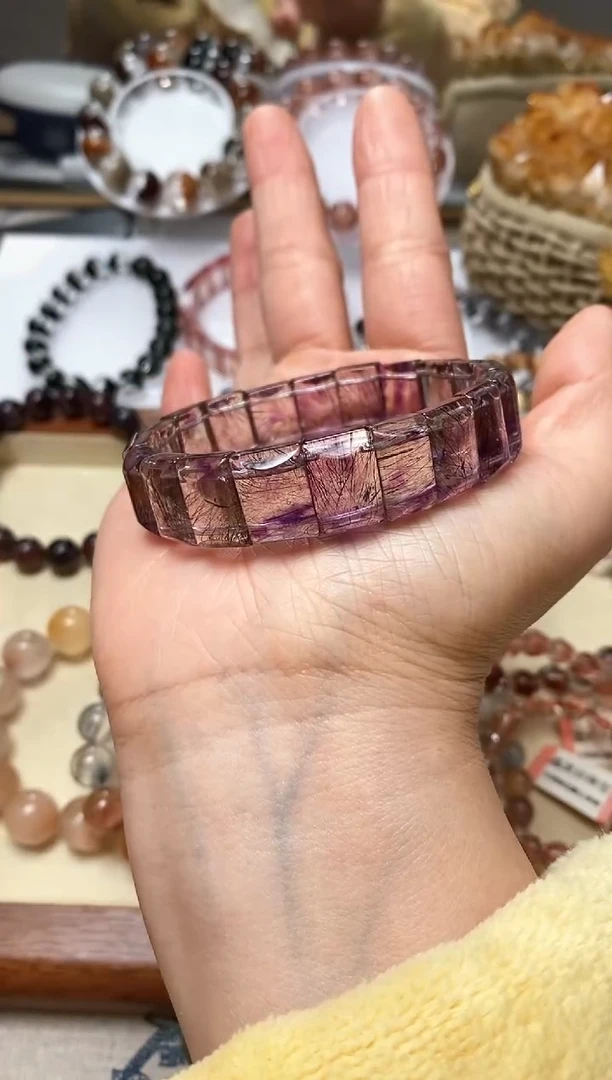 未镶嵌手链水晶紫超七手牌