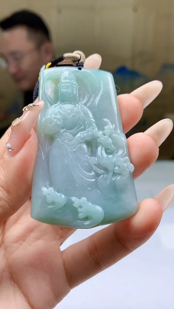 【闪购商品】定制翡翠未镶嵌5155ty-毛货挂件76