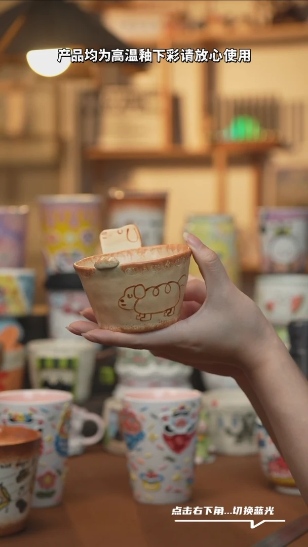 摆件A190设计师原创手绘陶瓷