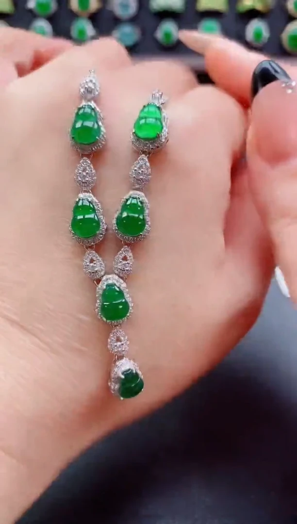 套链银S925镶嵌翡翠1