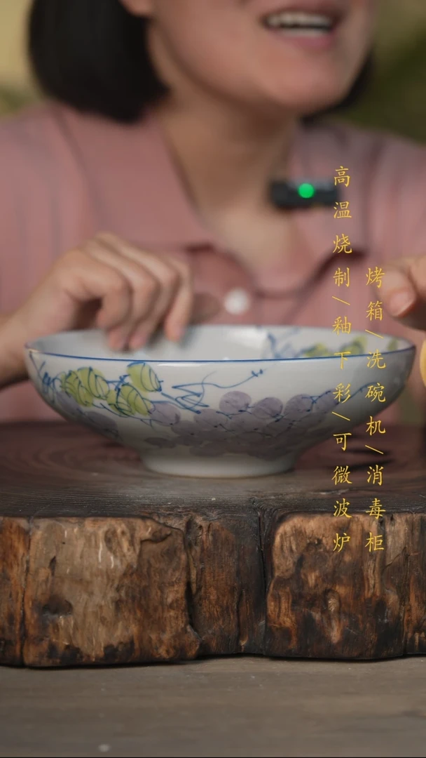 瓷片景德镇高温釉下彩可微波烤箱洗碗机