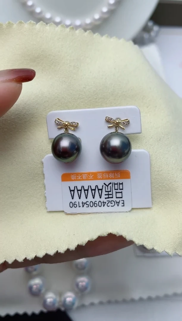 【闪购商品】海水珍珠耳饰18K金镶嵌W87