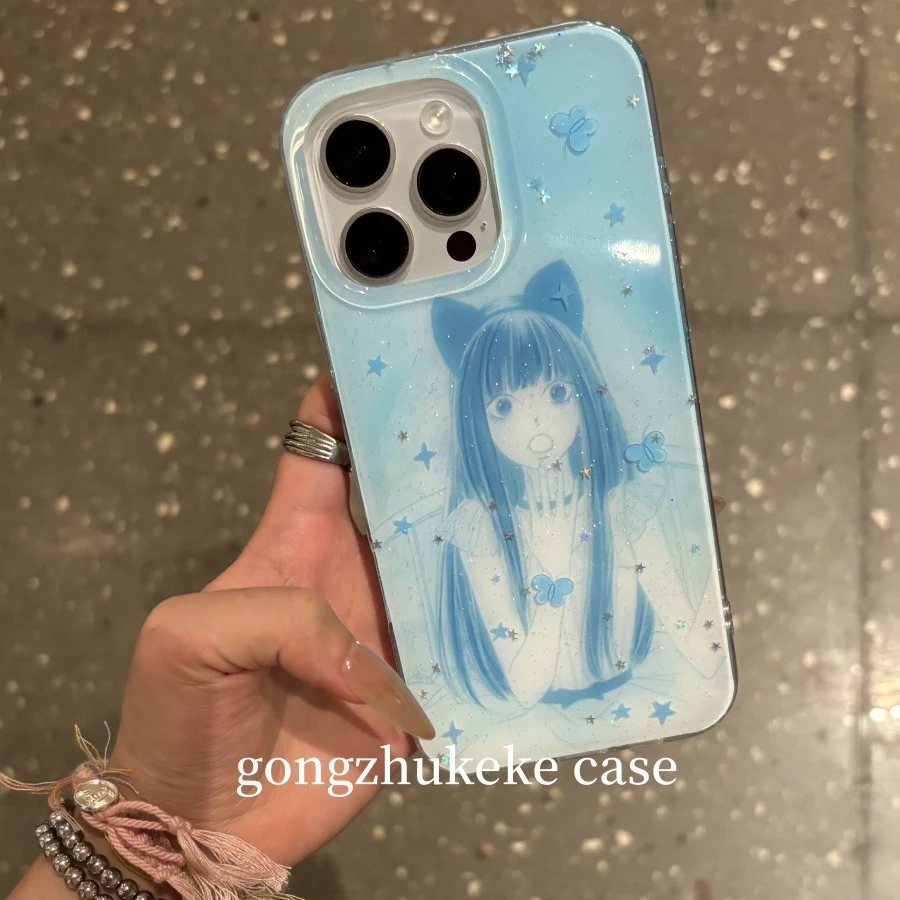 仙女梦幻惊讶女孩适用苹果16Promax手机壳iPhone15/14/13新款1211