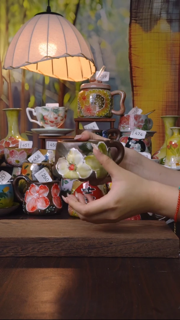 摆件泥垚手作 景德镇手工手绘器物