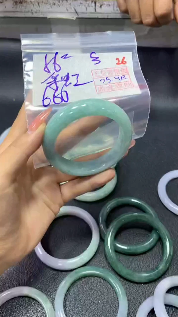 未镶嵌定制翡翠采*糖26毛货需精细抛光定制+多样性发1+660