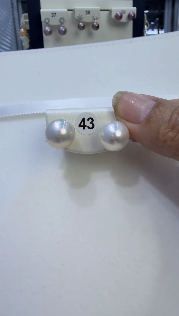 未镶嵌耳饰淡水珍珠43号素钉