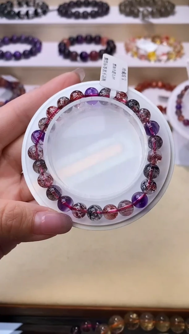 【闪购商品】水晶手链未镶嵌黑加仑超七7m+