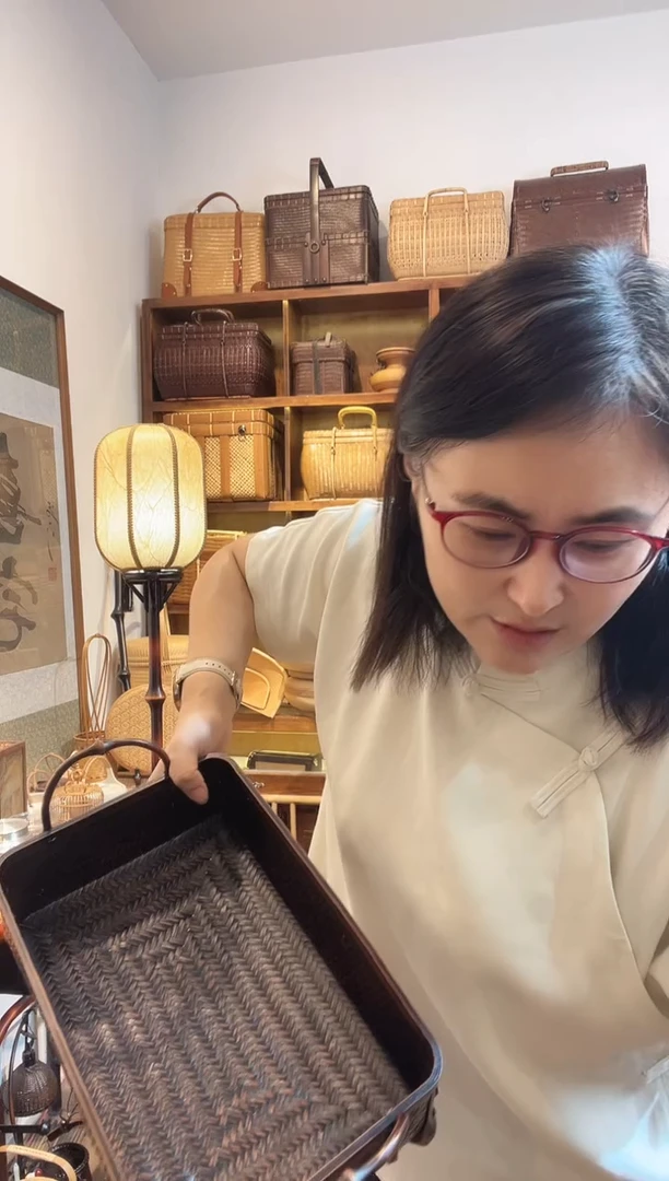 竹编做旧精品筐子