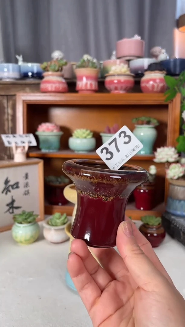 瓷片373知木小芳花盆
