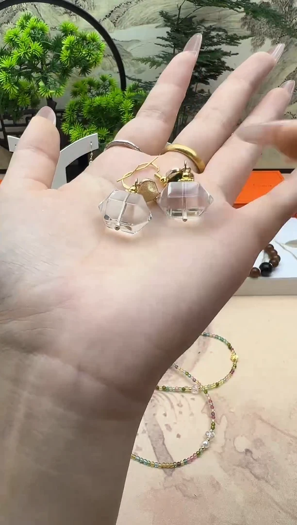 未镶嵌耳饰紫晶20