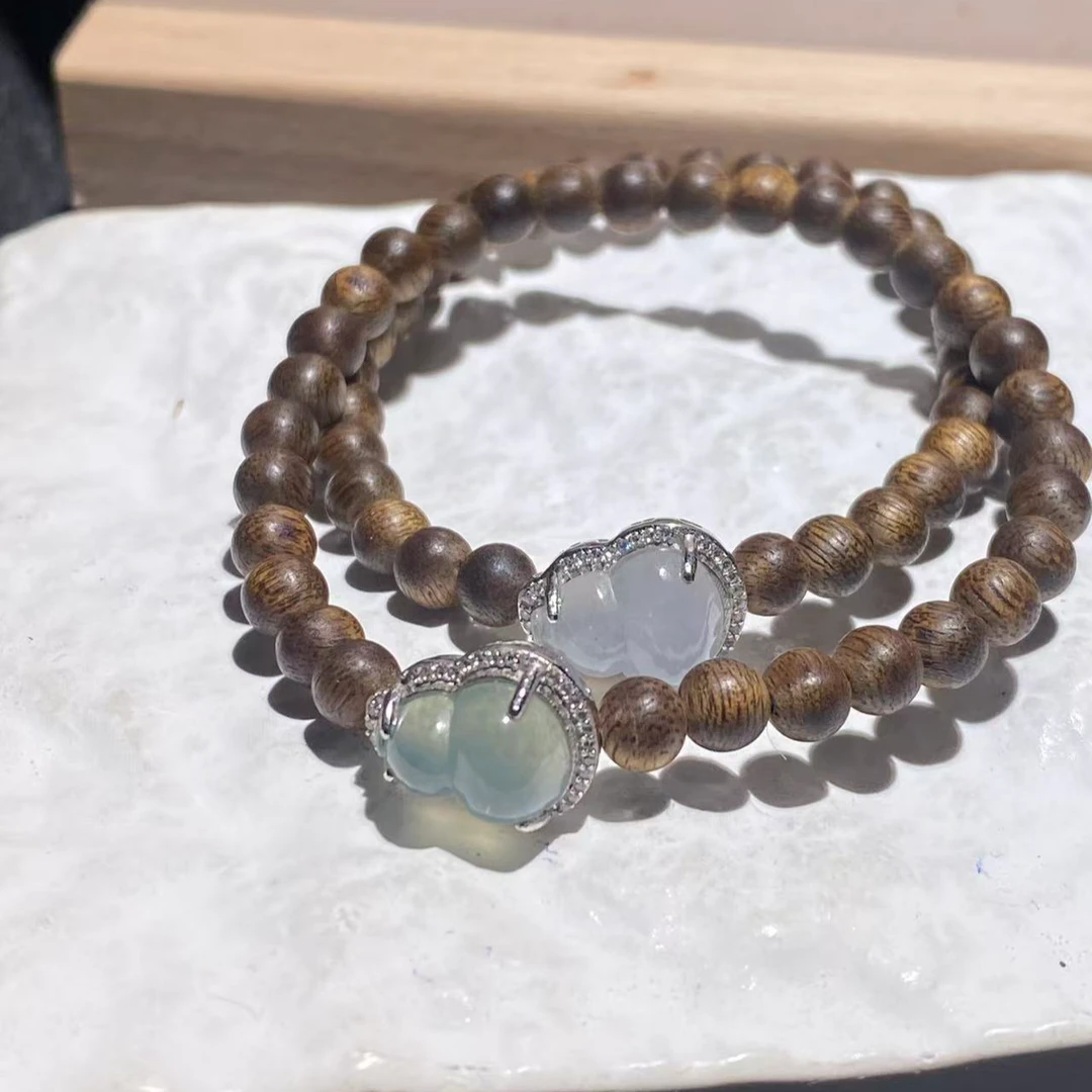 沉香（青黛）翡翠沉香手串F1758多样性发一