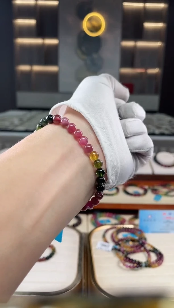 单圈手串5mm+未镶嵌碧玺（多样性发一条）xion