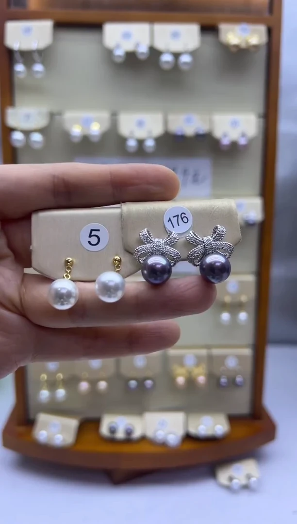 未镶嵌耳饰淡水珍珠176+5