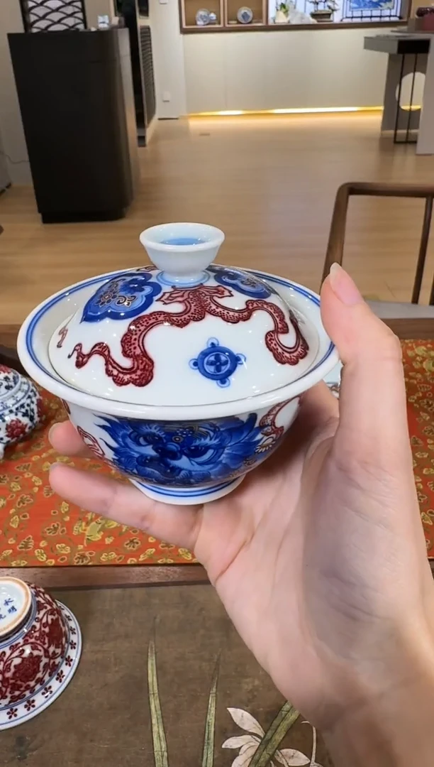 【闪购商品】杯永明尚玩醒狮盖碗