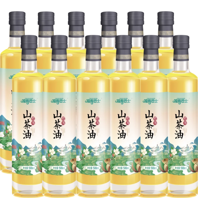 福寿巴士 500ml 巴马山茶油100%纯油茶油纯正物理压榨茶籽油月子