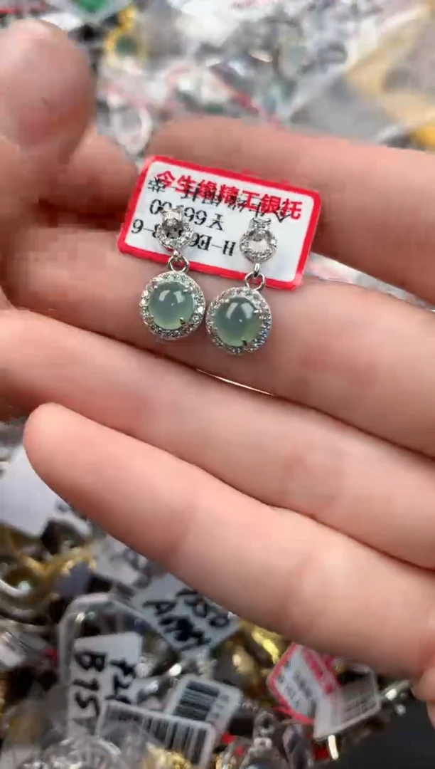 银S925镶嵌戒指翡翠888    7