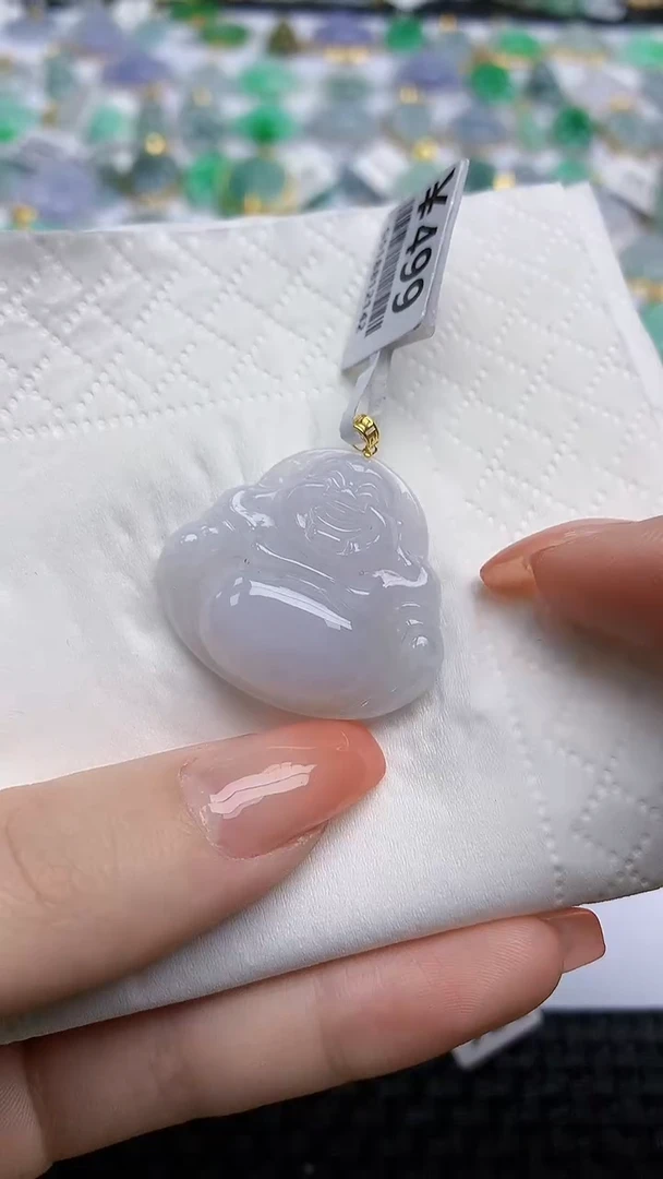 【闪购商品】翡翠颈饰18K金镶嵌天然翡翠A货
