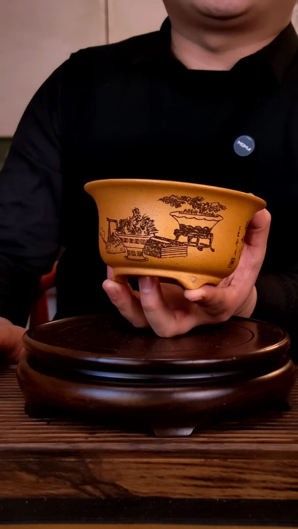 紫砂花盆紫砂花盆-内口12-6