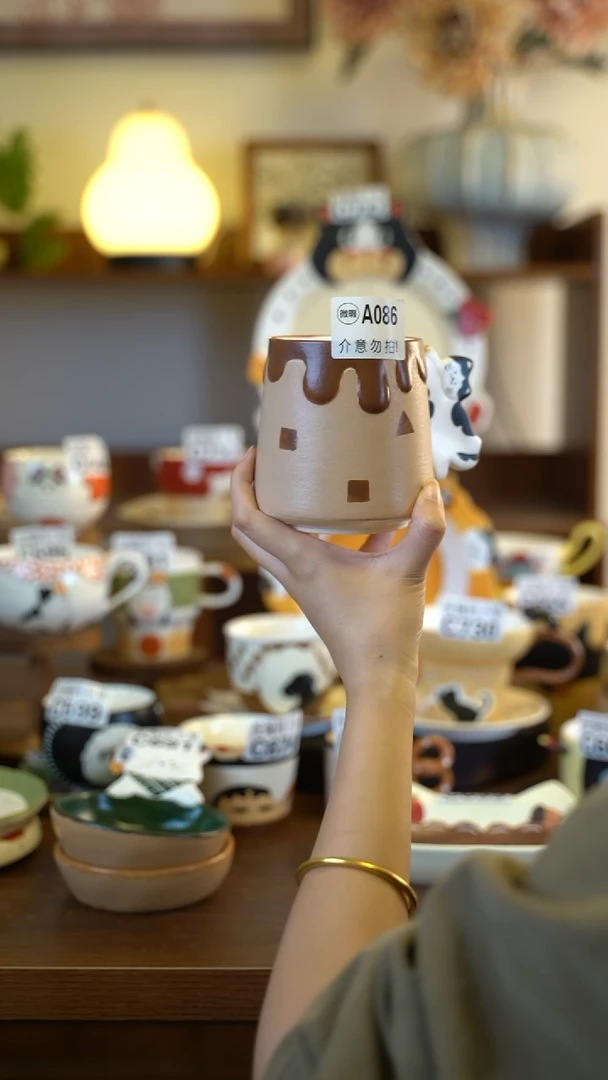 摆件A086 阿满屋手工手作陶瓷