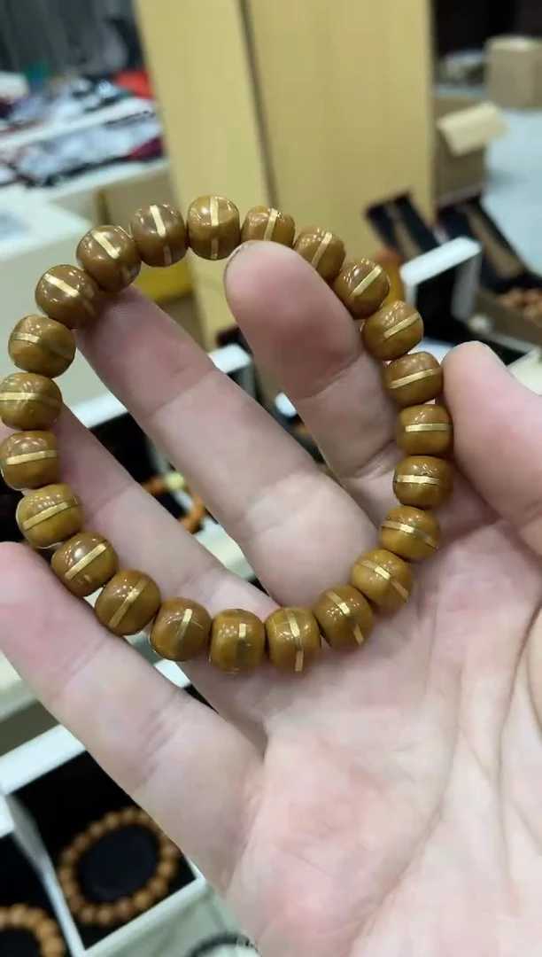 菩提手串/手链实心鼠小六方金腰带手串