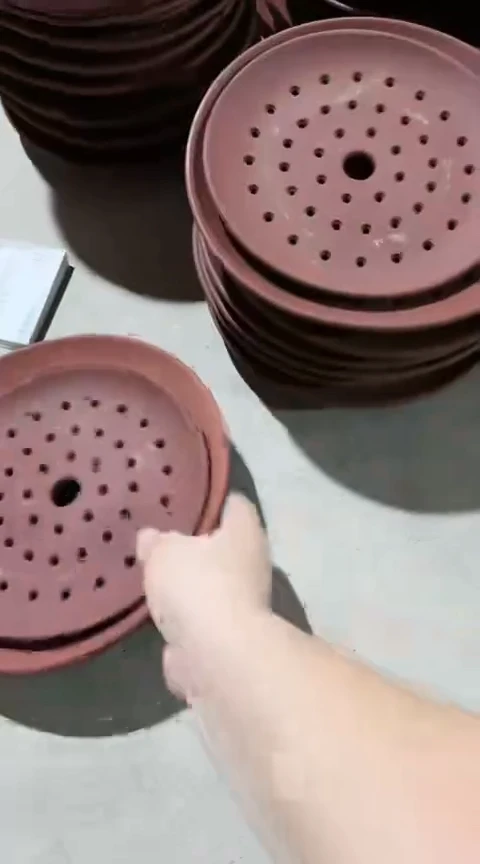大瑕疵色差裂紫砂蒸片一套
