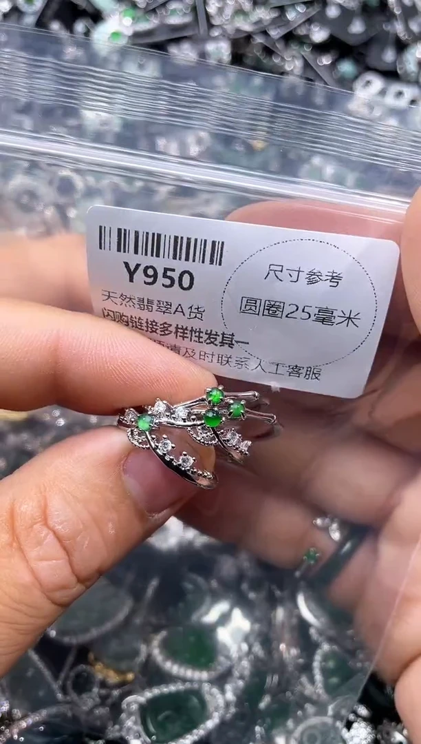 【闪购商品】翡翠颈饰未镶嵌Y950戒指 多样性发其二