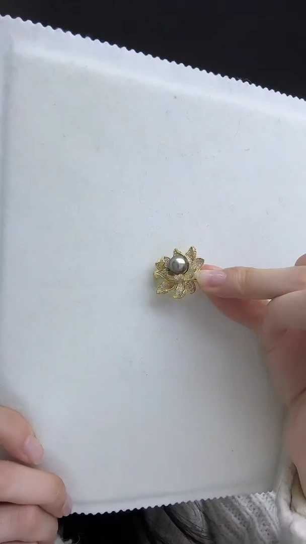 未镶嵌胸针海水珍珠G8