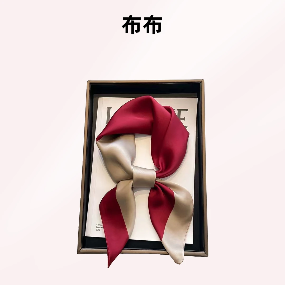 【布布的】            高定丝巾白色百搭复古