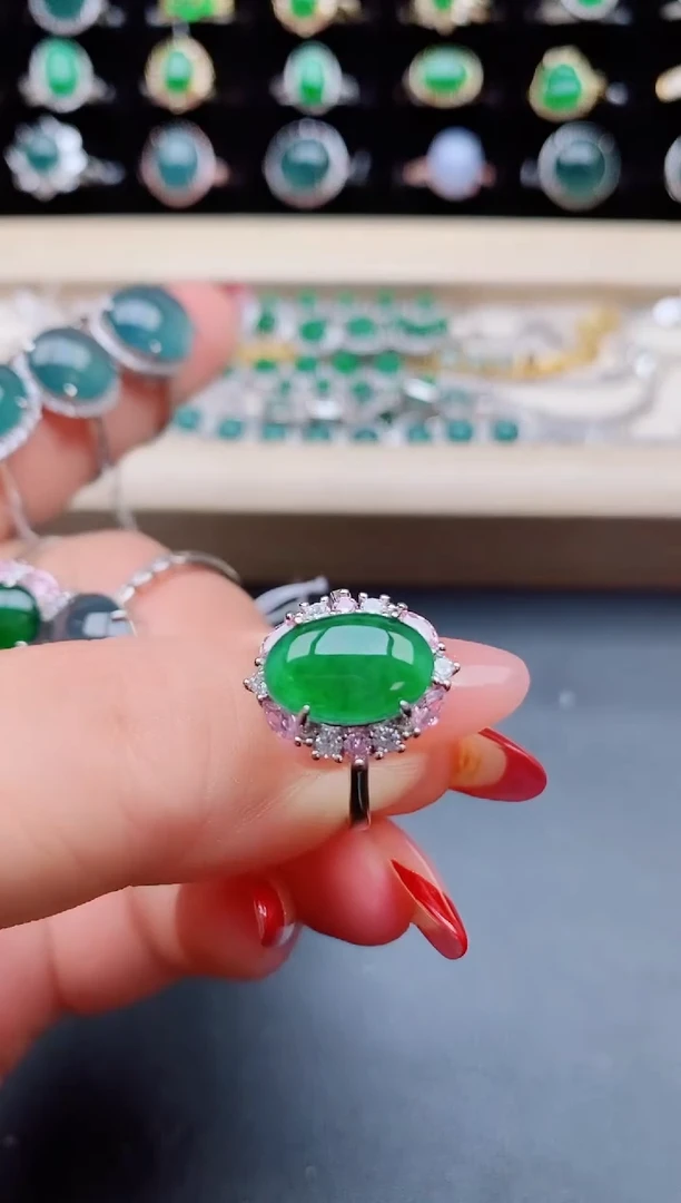 【闪购商品】翡翠戒指银S925镶嵌50850508