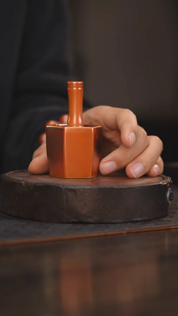 【闪购商品】杯8柴房陶瓷 金红盖置