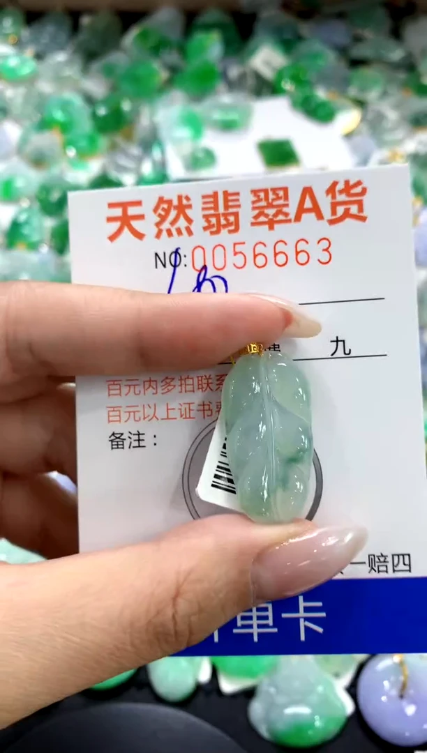 翡翠18K金镶嵌颈饰1