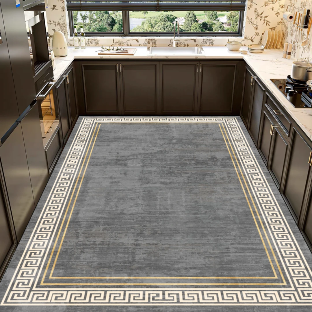 墨以【风尚】皮革厨房专用防水防污防滑脚垫可擦洗满铺满铺地垫