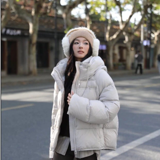 puff冬季羽绒服休闲气质连帽全网爆款