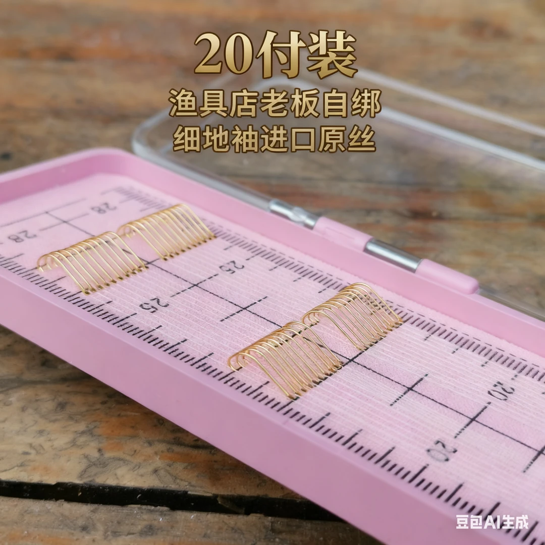 细地袖专攻轻口鲫鱼渔具店老板自精绑进口原丝无倒刺子线20副装