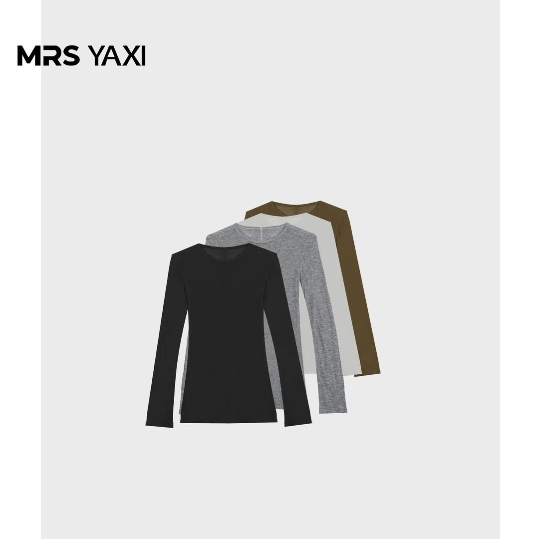 Mrsyaxi夏季百搭修身长袖T恤YX5040205