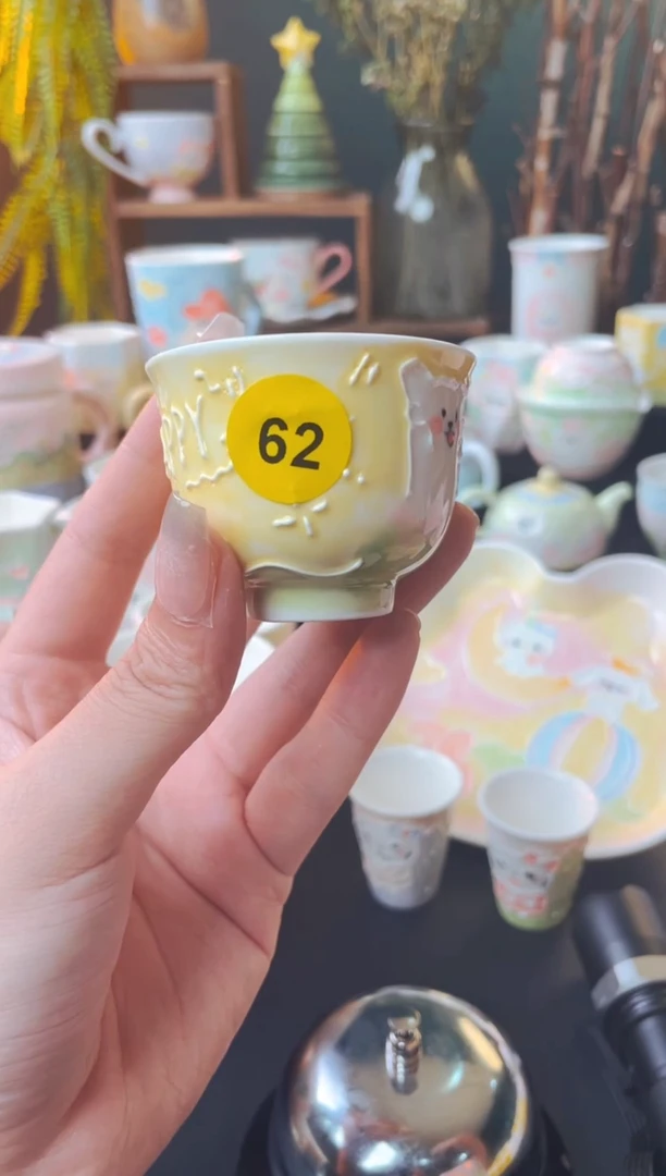 杯纯手绘立体釉陶瓷62