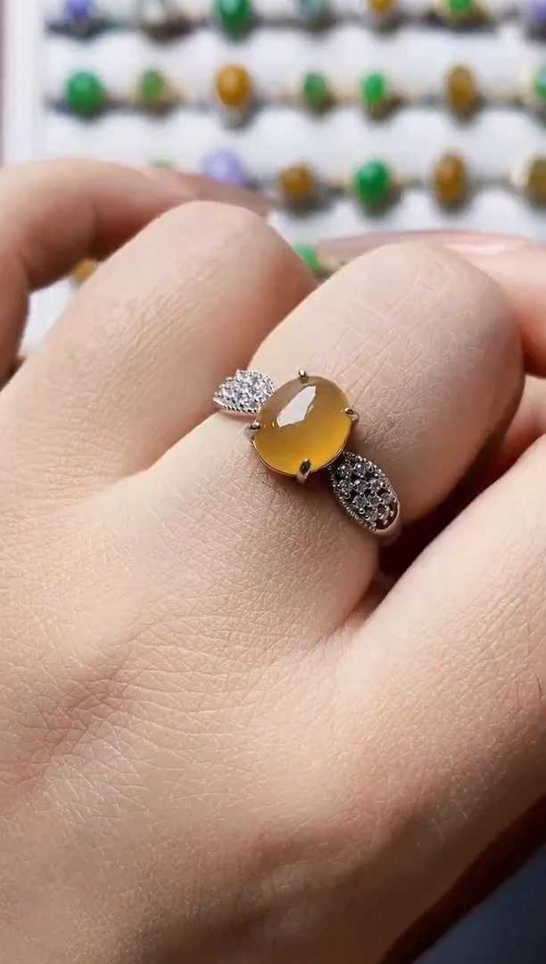 银S925镶嵌戒指翡翠2318