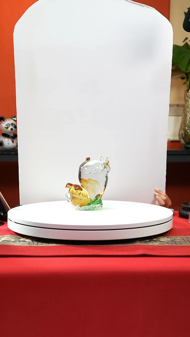 手工艺品琉璃倒立小福猪