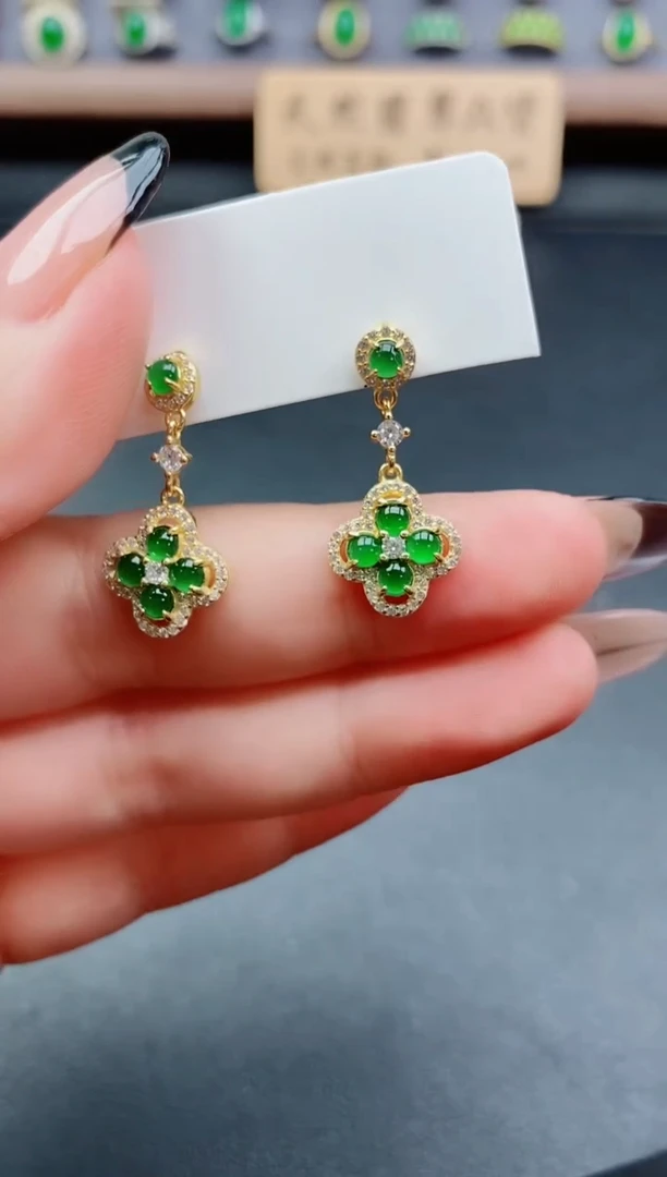 银S925镶嵌戒指翡翠1