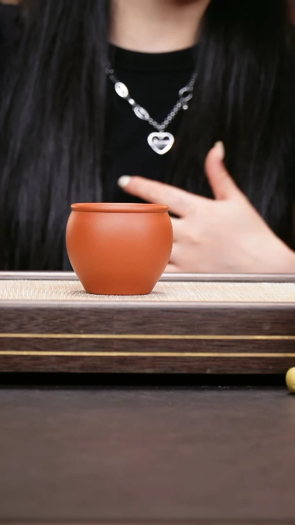 茶壶紫砂小煤窑朱泥  缸杯