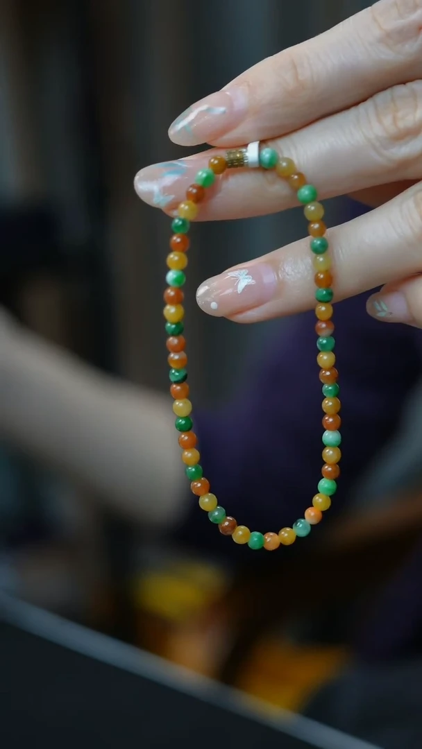 未镶嵌手串翡翠3-3.8mm珠串/姿/1