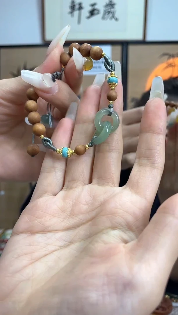 【闪购商品】岫玉手链未镶嵌多样性发货其中发一