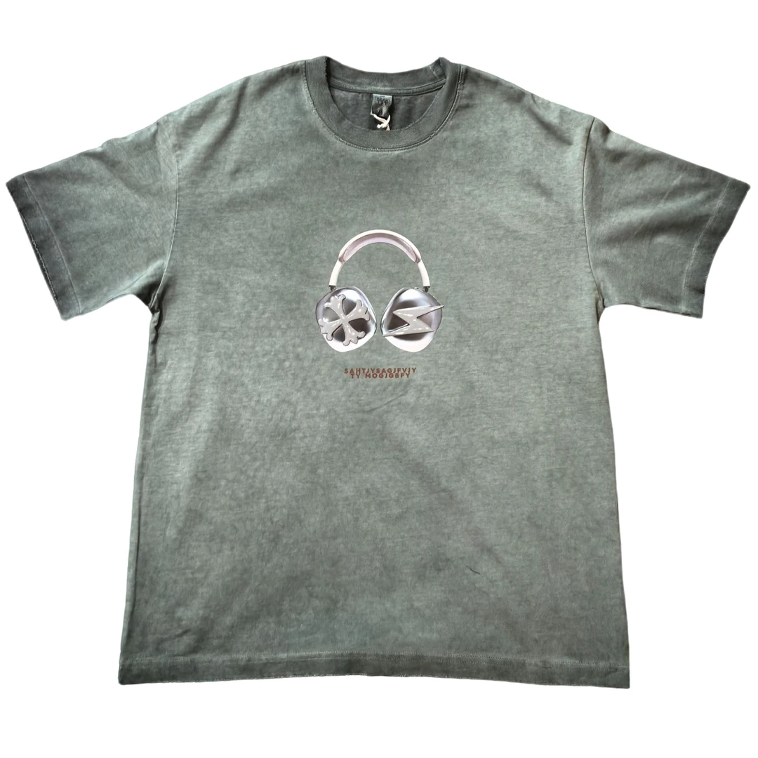 【小彦专属J】25新款重工水洗磨烂风面料潮流百搭短T（50771）