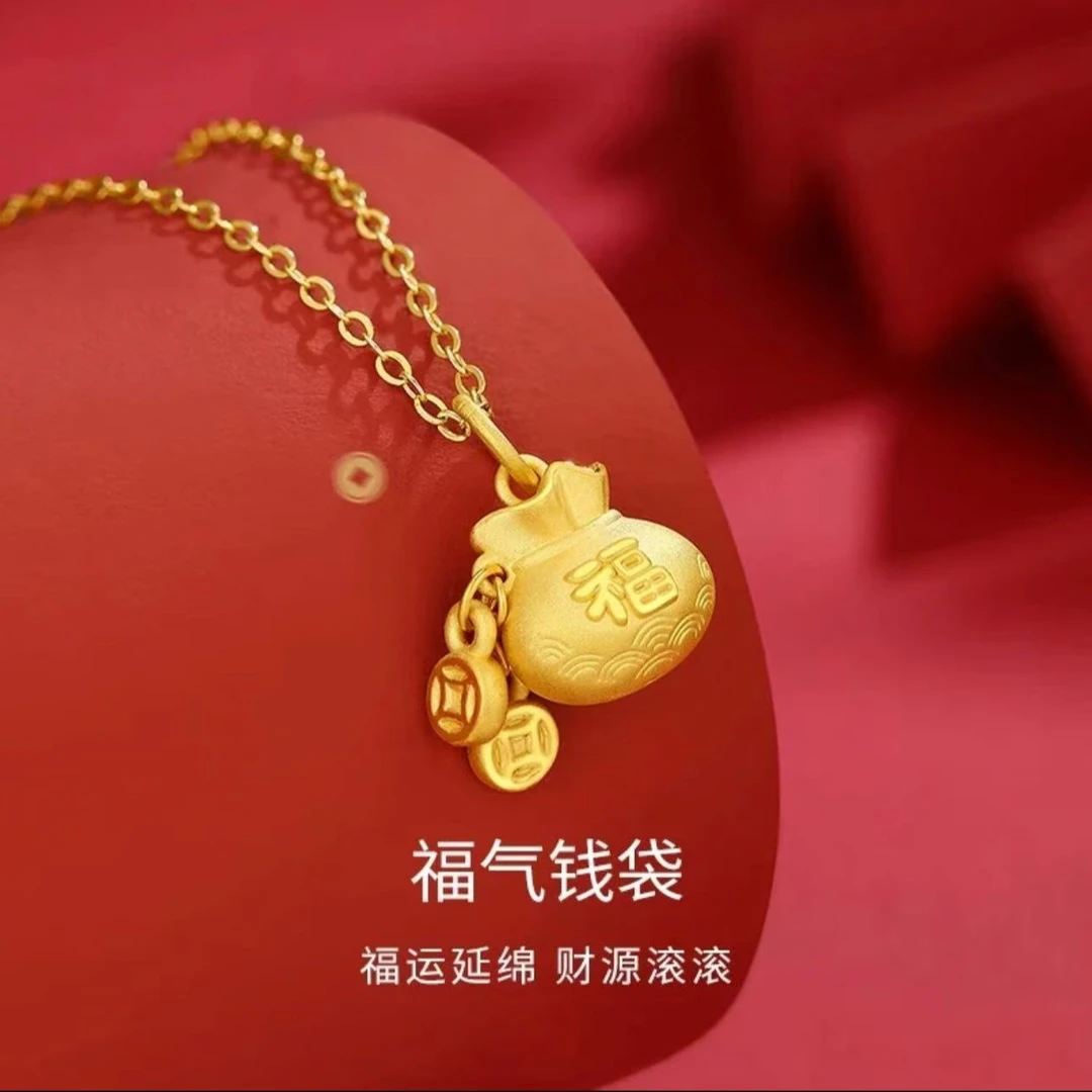 铜合金吊坠 古法福袋吊坠转运珠时尚百搭