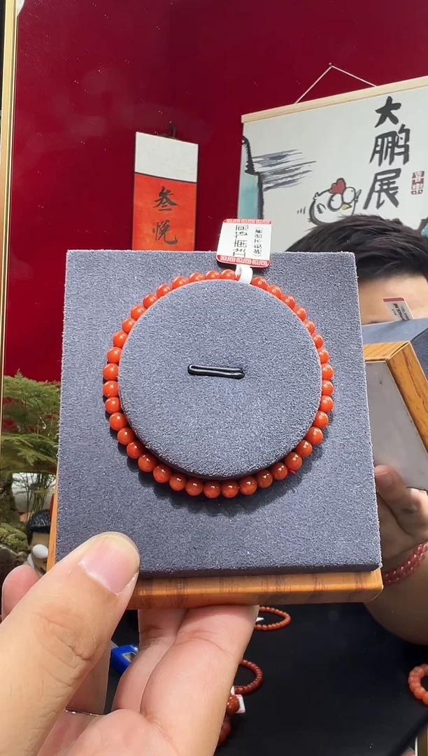 未镶嵌手链南红玛瑙众*瓦西南红4m/hxl00001一物一拍