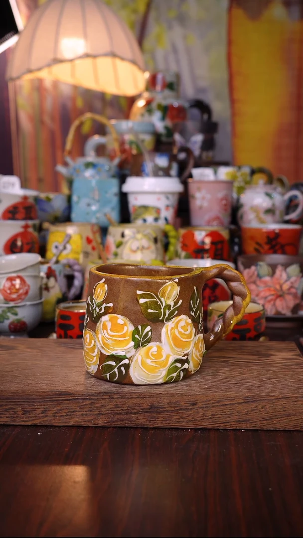 杯子泥垚手作 景德镇手工手绘陶瓷器物